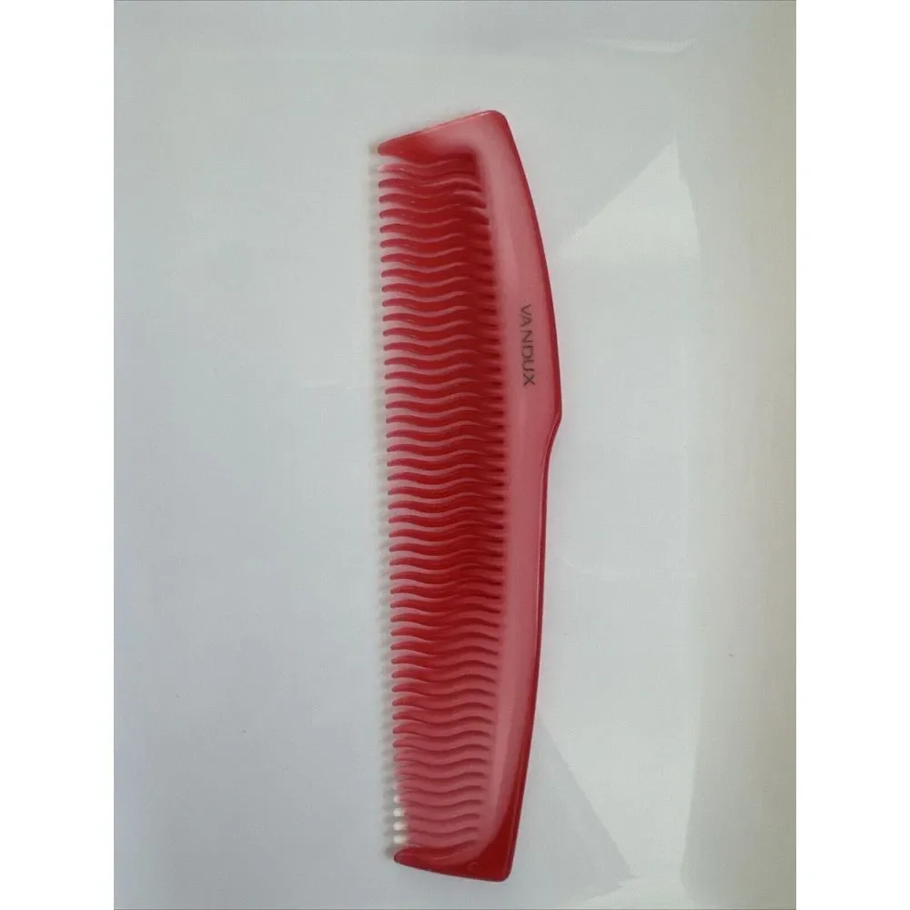 Vandux Hair Comb Women OS Coral Pink Wavy Wide Tooth Detangling Resin Tool